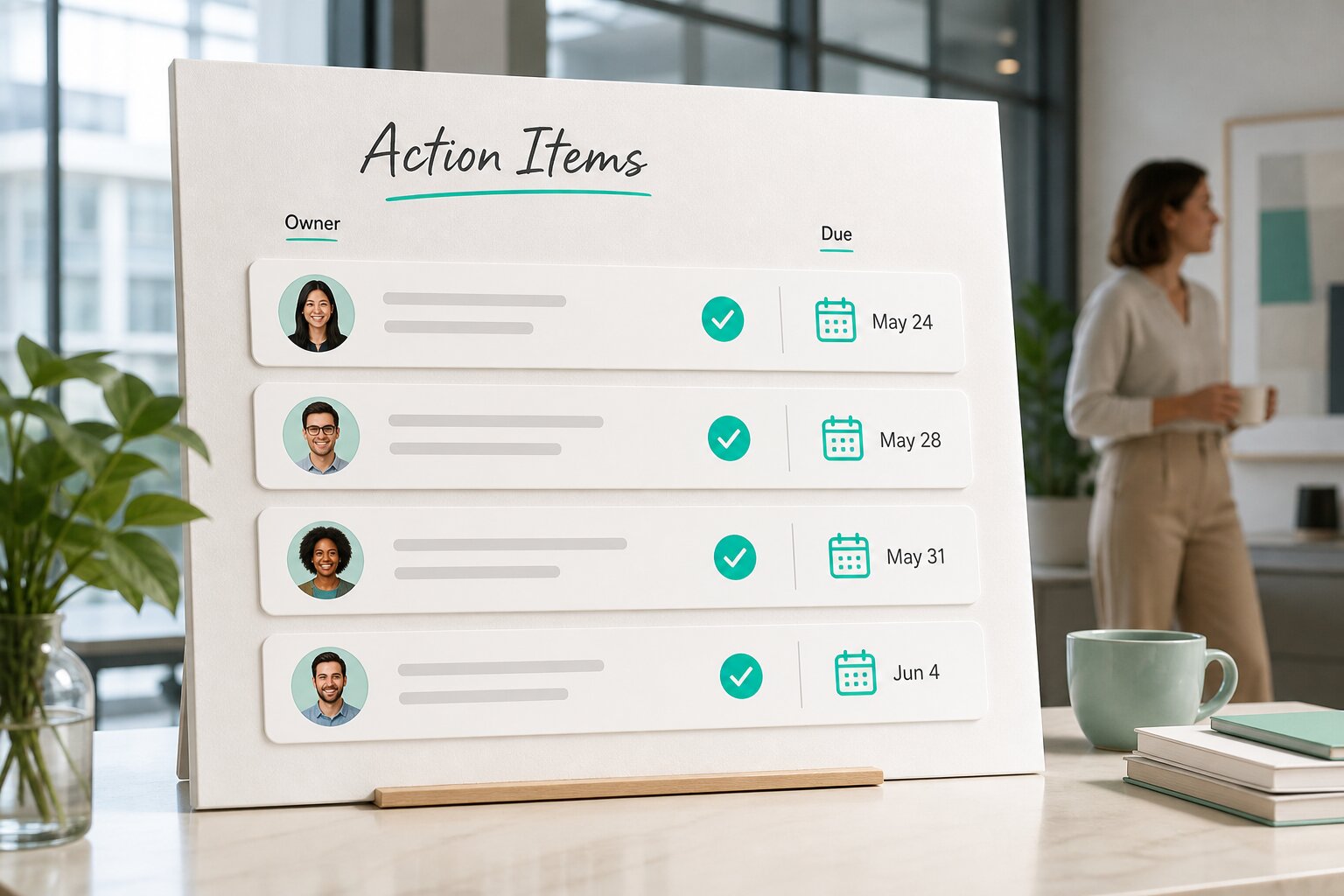 Action Items with Owners and Deadlines