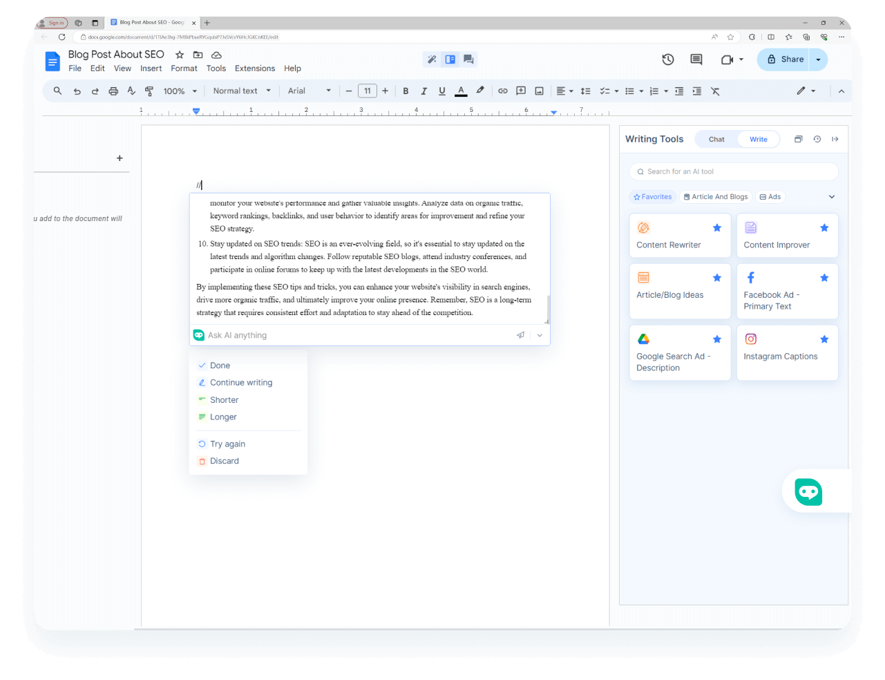 Google Docsを<span class="text-[#00D3B6]">優れたNotion AI代替ツール</span>に変える