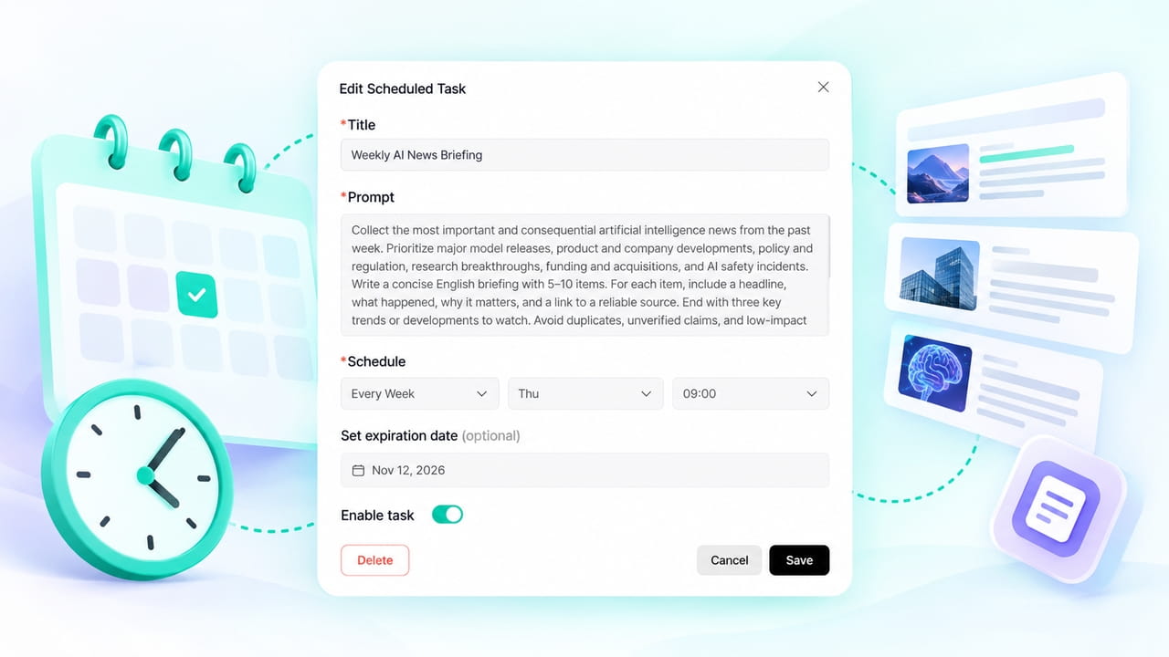 Tareas programadas para flujos de trabajo de equipos reales