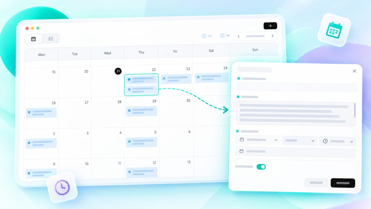 Control visual del calendario
